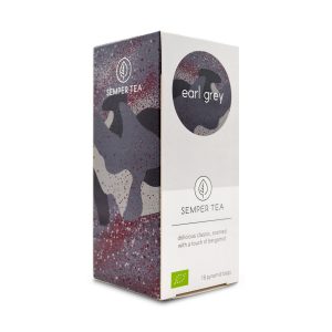 Schwarzer Tee mit Bergamotte | Tee online kaufen | Biologisch abbaubarer Pyramiden-Teebeutel Semper Tea