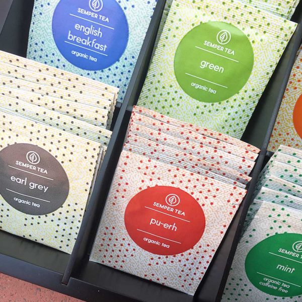 cajas infusiones bolsitas de te ECO Semper Tea